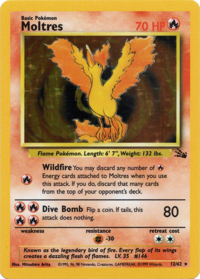 Moltres (12/62) [Fossil Unlimited] - Destination Retro