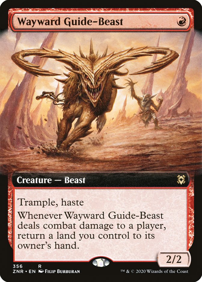 Wayward Guide-Beast (Extended Art) [Zendikar Rising] - Destination Retro