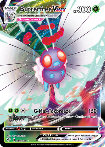 Butterfree VMAX (2/189) [Sword & Shield: Darkness Ablaze] - Destination Retro
