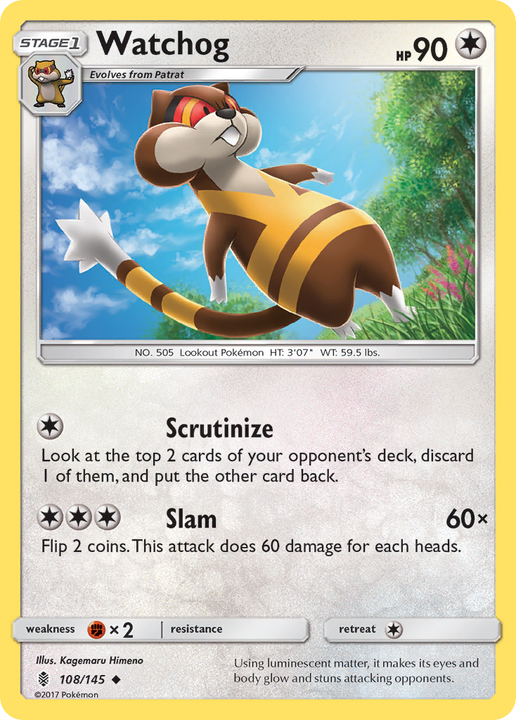Watchog (108/145) [Sun & Moon: Guardians Rising] - Destination Retro