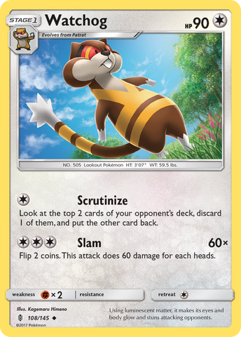 Watchog (108/145) [Sun & Moon: Guardians Rising] - Destination Retro