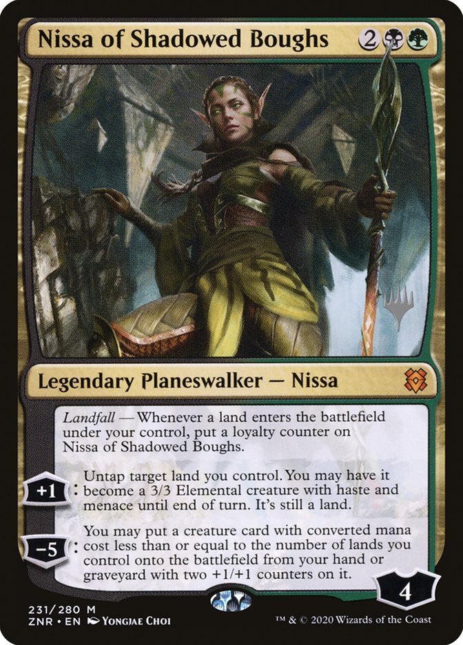 Nissa of Shadowed Boughs (Promo Pack) [Zendikar Rising Promos] - Destination Retro