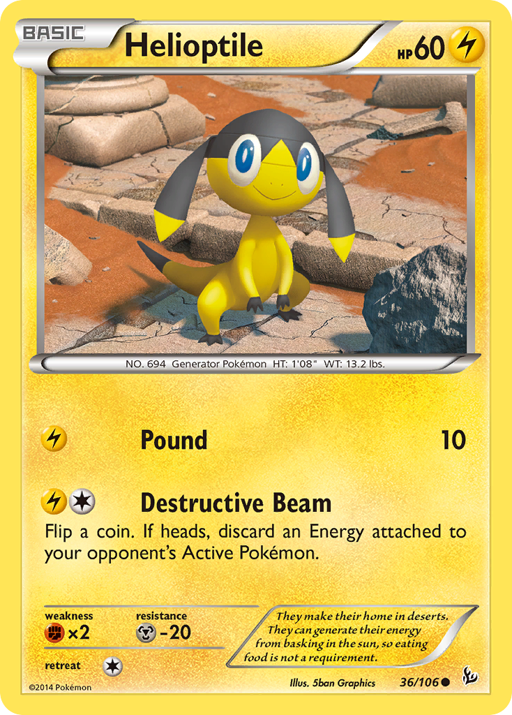 Helioptile (36/106) [XY: Flashfire] - Destination Retro