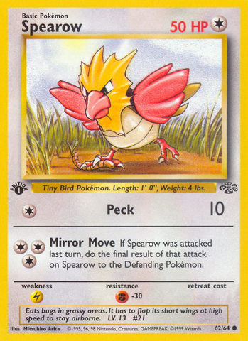 Spearow (62/64) [Jungle 1st Edition] - Destination Retro