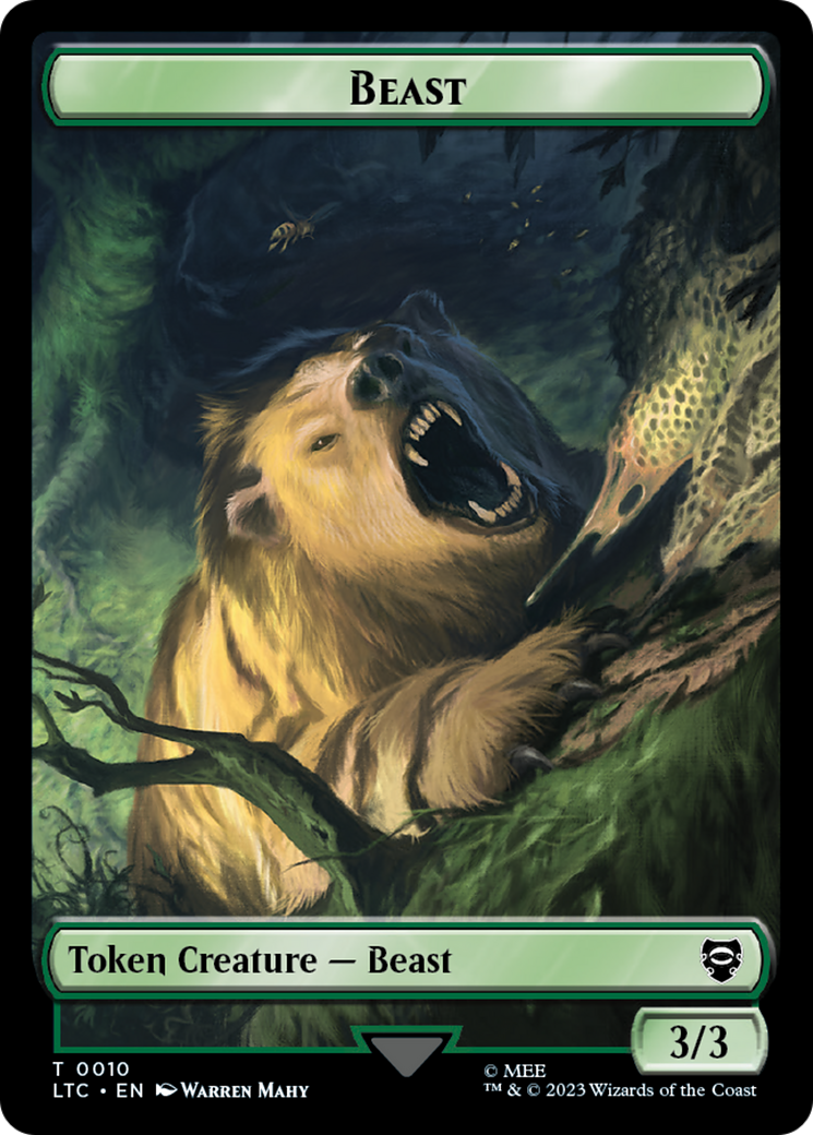 Beast // Treefolk Double Sided Token [The Lord of the Rings: Tales of Middle-Earth Commander Tokens] - Destination Retro