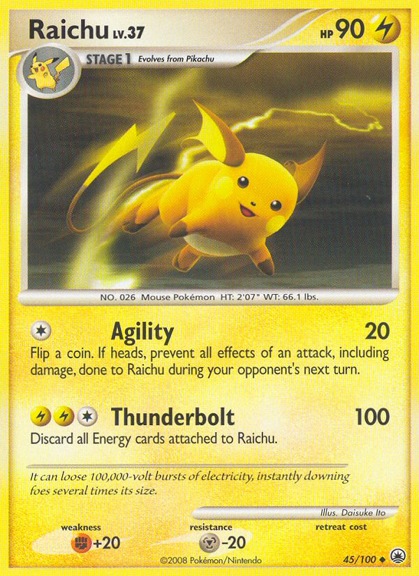 Raichu (45/100) [Diamond & Pearl: Majestic Dawn] - Destination Retro