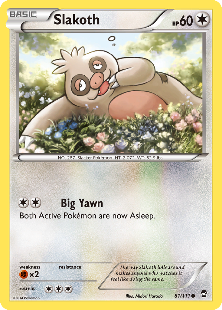 Slakoth (81/111) [XY: Furious Fists] - Destination Retro
