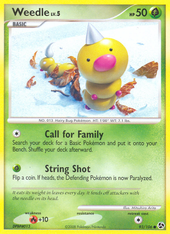 Weedle (93/106) [Diamond & Pearl: Great Encounters] - Destination Retro
