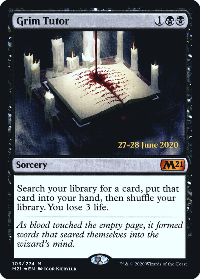 Grim Tutor  [Core Set 2021 Prerelease Promos] - Destination Retro