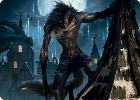 Stalking Predator Art Card [Innistrad: Midnight Hunt Art Series] - Destination Retro