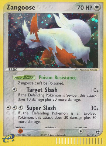Zangoose (14/100) [EX: Sandstorm] - Destination Retro
