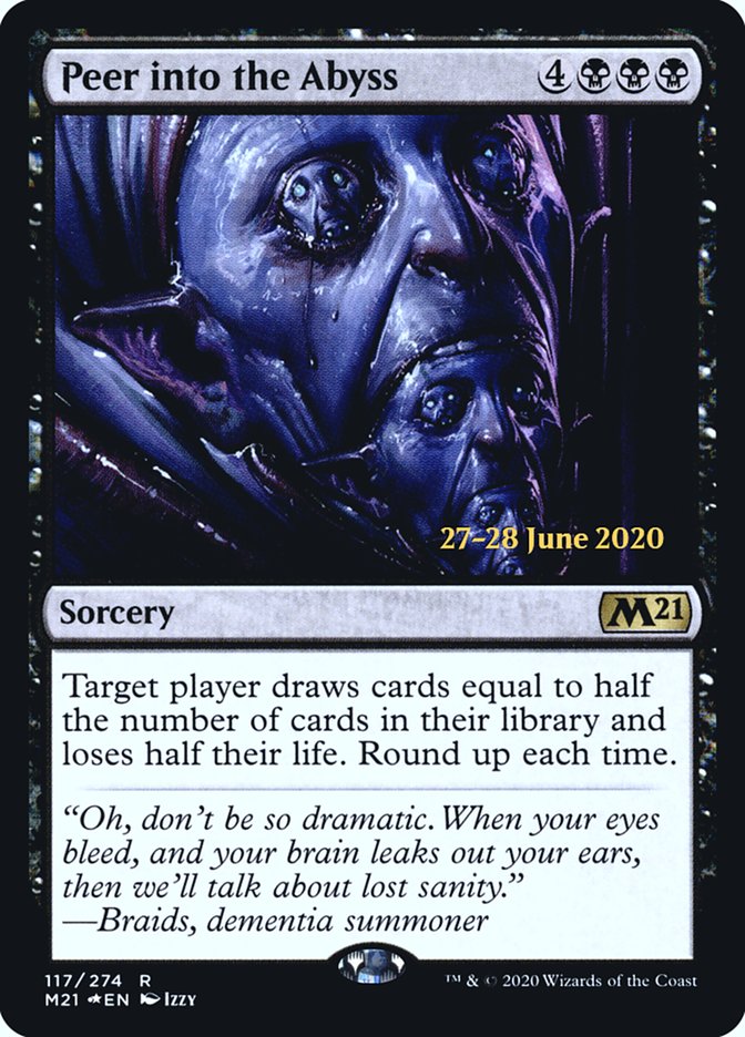 Peer into the Abyss  [Core Set 2021 Prerelease Promos] - Destination Retro