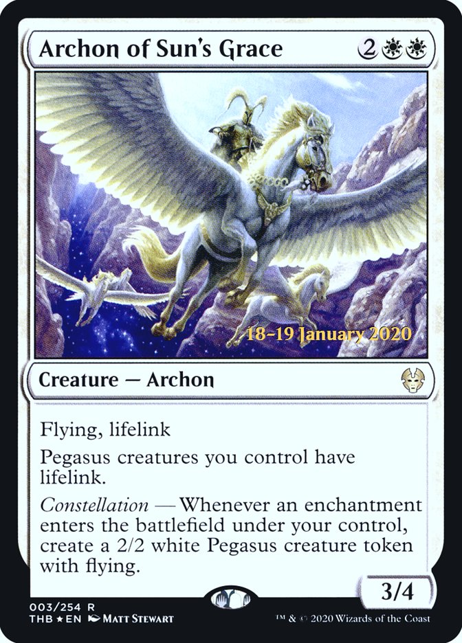 Archon of Sun's Grace [Theros Beyond Death Prerelease Promos] - Destination Retro