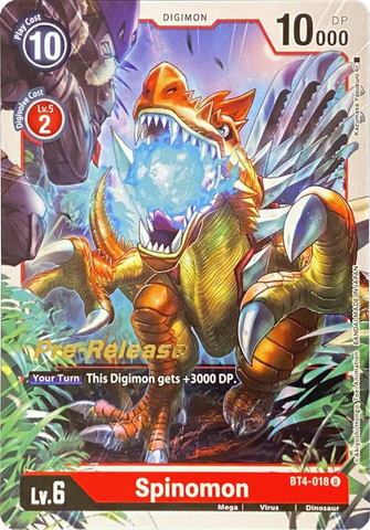 Spinomon [BT4-018] [Great Legend Pre-Release Promos] - Destination Retro