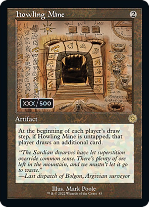 Howling Mine (Retro Schematic) (Serial Numbered) [The Brothers' War Retro Artifacts] - Destination Retro