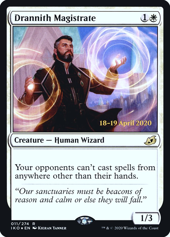 Drannith Magistrate  [Ikoria: Lair of Behemoths Prerelease Promos] - Destination Retro