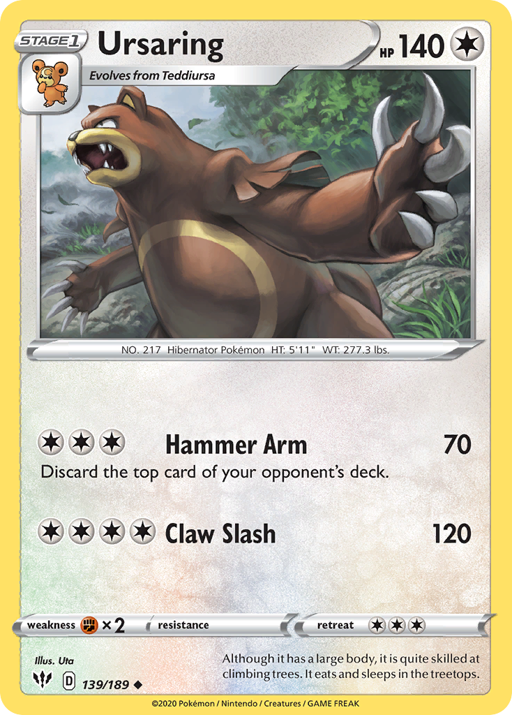 Ursaring (139/189) [Sword & Shield: Darkness Ablaze] - Destination Retro