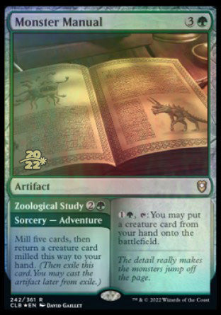Monster Manual // Zoological Study [Commander Legends: Battle for Baldur's Gate Prerelease Promos] - Destination Retro