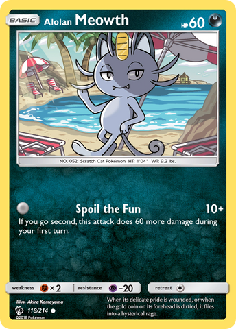 Alolan Meowth (118/214) [Sun & Moon: Lost Thunder] - Destination Retro