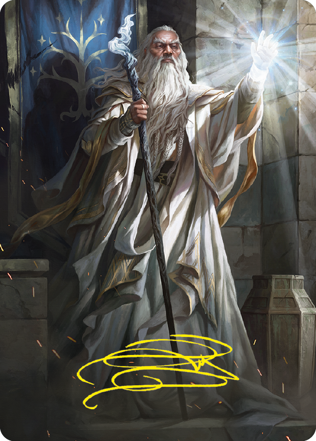 Gandalf the White Art Card (Gold-Stamped Signature) [The Lord of the Rings: Tales of Middle-earth Art Series] - Destination Retro