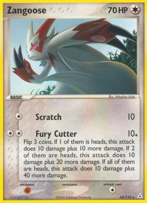 Zangoose (34/110) [EX: Holon Phantoms] - Destination Retro