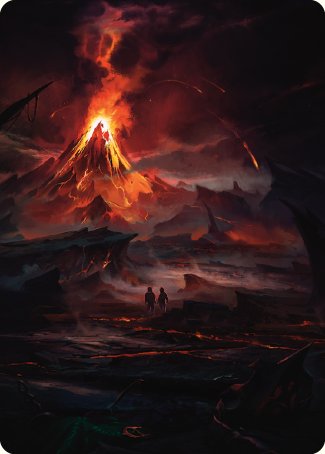 Valley of Gorgoroth Art Card [The Lord of the Rings: Tales of Middle-earth Art Series] - Destination Retro