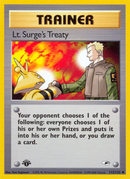Lt. Surge's Treaty (112/132) [Gym Heroes 1st Edition] - Destination Retro