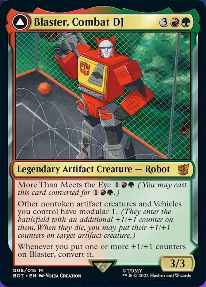 Blaster, Combat DJ // Blaster, Morale Booster [Universes Beyond: Transformers] - Destination Retro