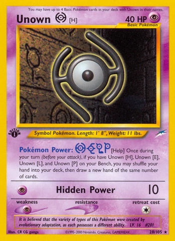 Unown [H] (28/105) [Neo Destiny 1st Edition] - Destination Retro