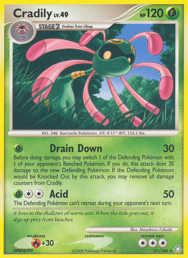 Cradily (21/146) [Diamond & Pearl: Legends Awakened] - Destination Retro