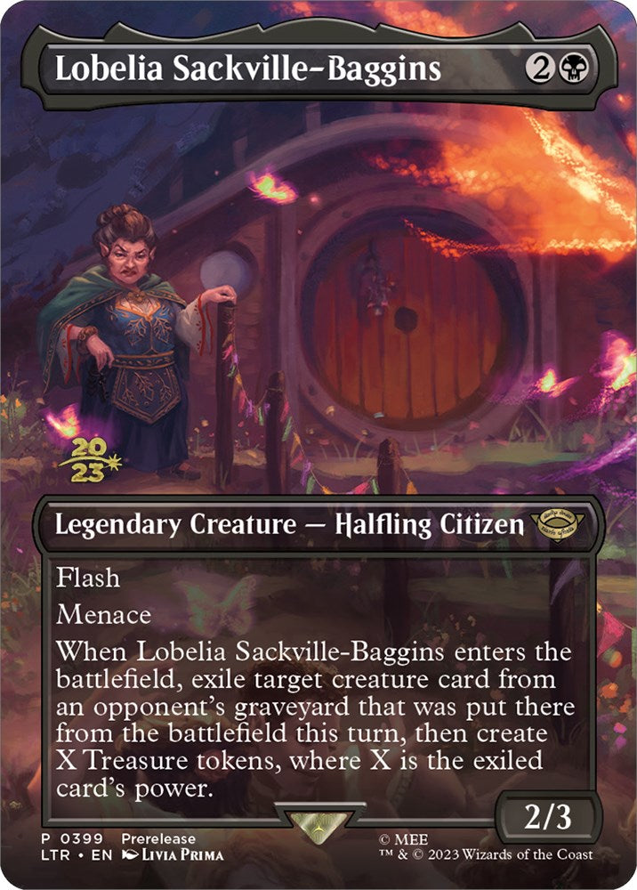 Lobelia Sackville-Baggins (399) [The Lord of the Rings: Tales of Middle-Earth Prerelease Promos] - Destination Retro
