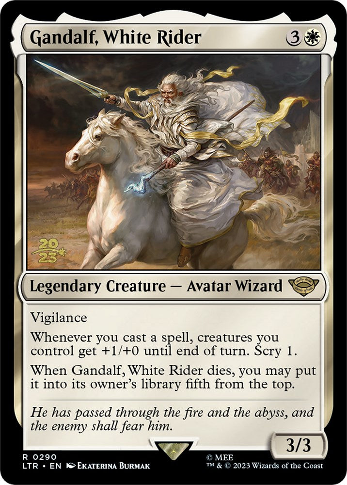 Gandalf, White Rider [The Lord of the Rings: Tales of Middle-Earth Prerelease Promos] - Destination Retro