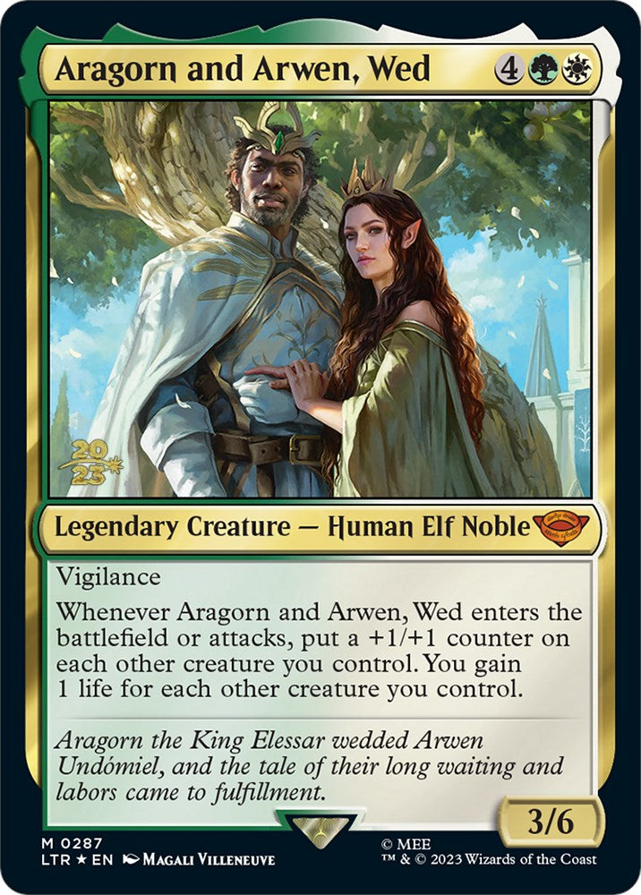 Aragorn and Arwen, Wed [The Lord of the Rings: Tales of Middle-Earth Prerelease Promos] - Destination Retro