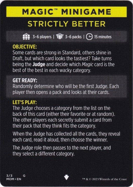 Strictly Better (Magic Minigame) [March of the Machine Minigame] - Destination Retro