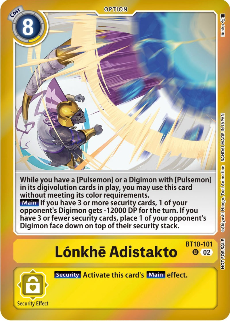 Lonkhe Adistakto [BT10-101] (Event Pack 5) [Xros Encounter Pre-Release Cards] - Destination Retro