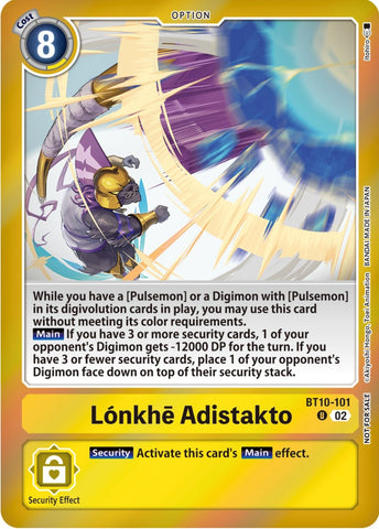 Lonkhe Adistakto [BT10-101] (Event Pack 5) [Xros Encounter Pre-Release Cards] - Destination Retro