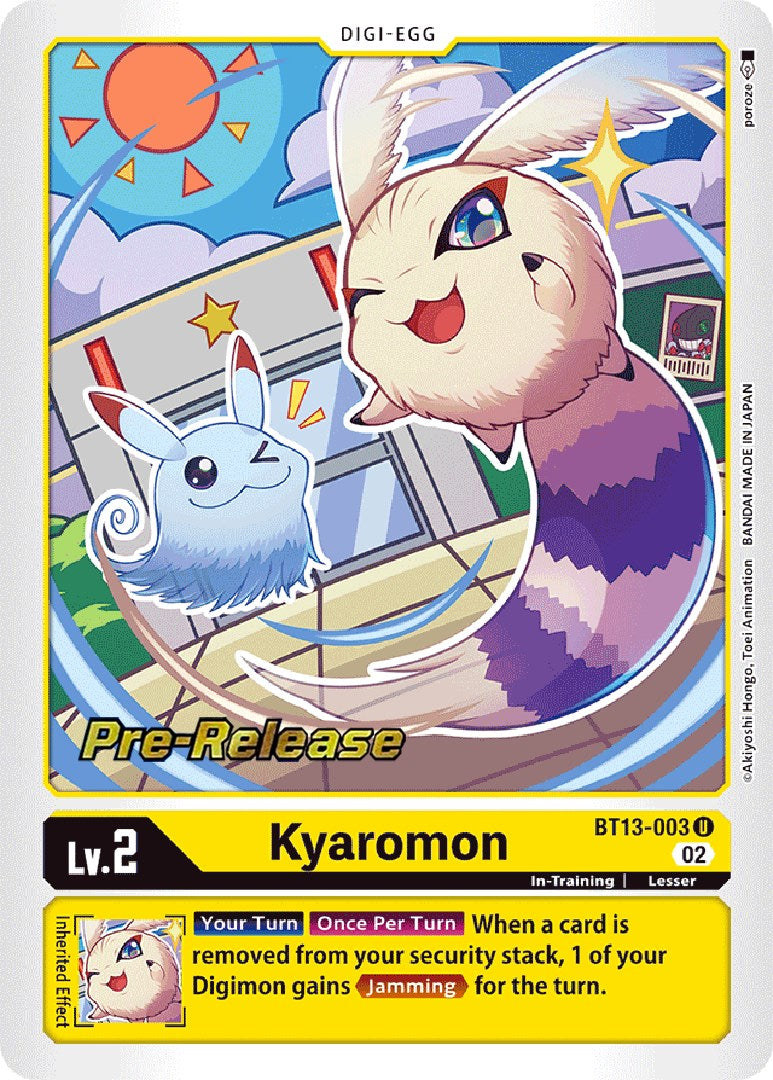 Kyaromon [BT13-003] [Versus Royal Knight Booster Pre-Release Cards] - Destination Retro