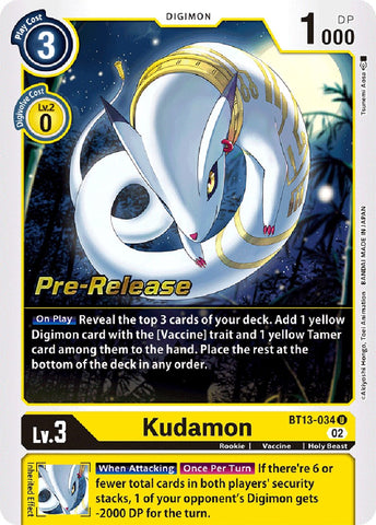 Kudamon [BT13-034] [Versus Royal Knight Booster Pre-Release Cards] - Destination Retro