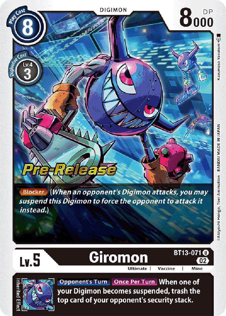 Giromon [BT13-071] [Versus Royal Knight Booster Pre-Release Cards] - Destination Retro