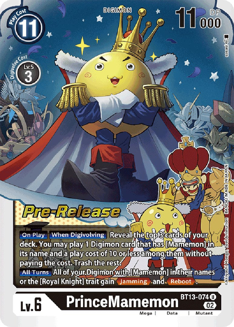 PrinceMamemon [BT13-074] [Versus Royal Knight Booster Pre-Release Cards] - Destination Retro