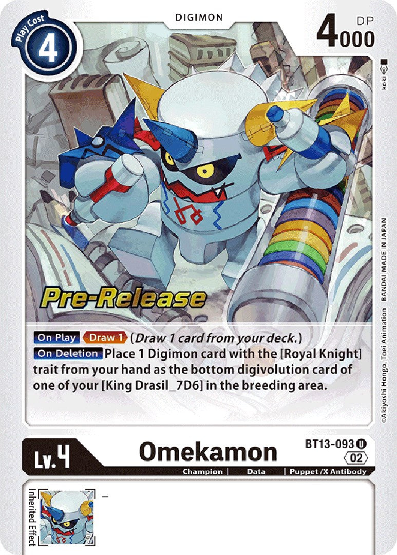 Omekamon [BT13-093] [Versus Royal Knight Booster Pre-Release Cards] - Destination Retro