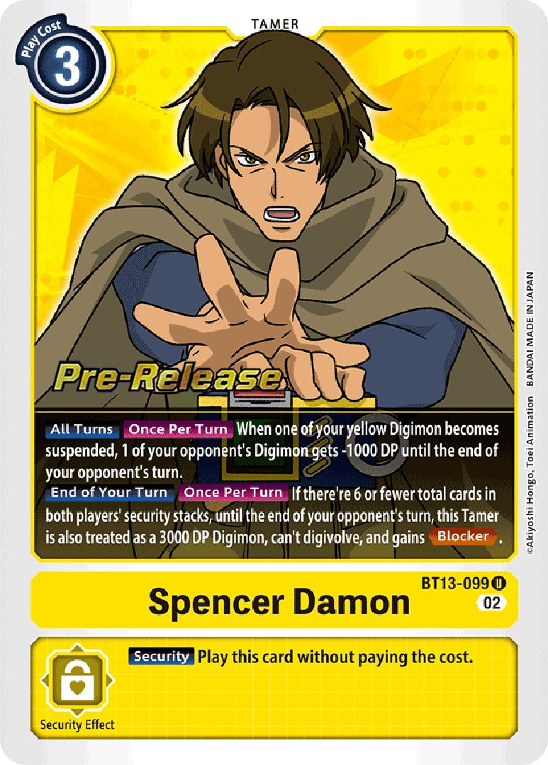 Spencer Damon [BT13-099] [Versus Royal Knight Booster Pre-Release Cards] - Destination Retro