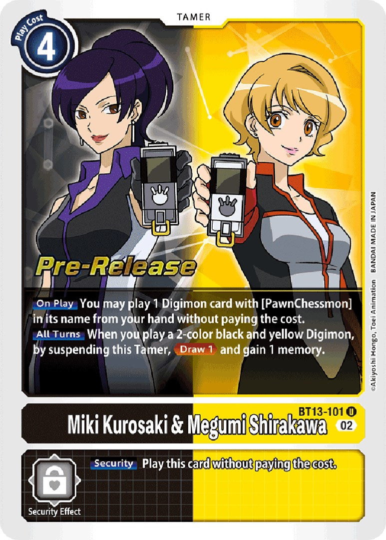 Miki Kurosaki & Megumi Shirakawa [BT13-101] [Versus Royal Knight Booster Pre-Release Cards] - Destination Retro