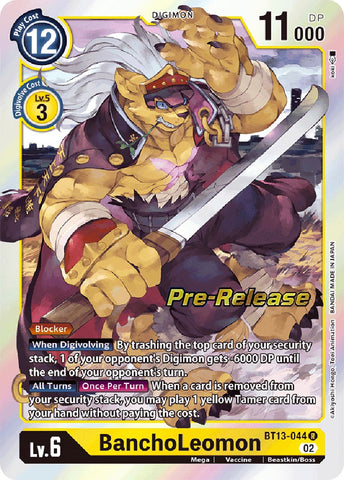 BanchoLeomon [BT13-044] [Versus Royal Knight Booster Pre-Release Cards] - Destination Retro
