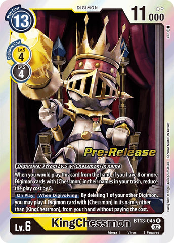 KingChessmon [BT13-045] [Versus Royal Knight Booster Pre-Release Cards] - Destination Retro