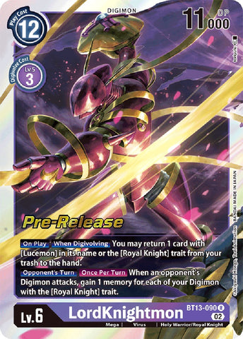 LordKnightmon [BT13-090] [Versus Royal Knight Booster Pre-Release Cards] - Destination Retro