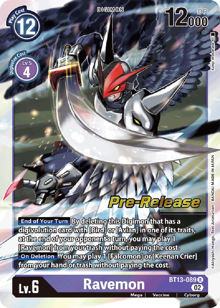 Ravemon [BT13-089] [Versus Royal Knight Booster Pre-Release Cards] - Destination Retro