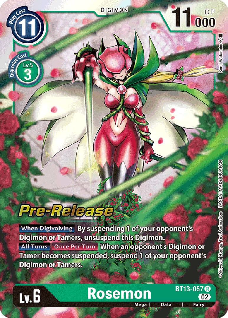 Rosemon [BT13-057] [Versus Royal Knight Booster Pre-Release Cards] - Destination Retro