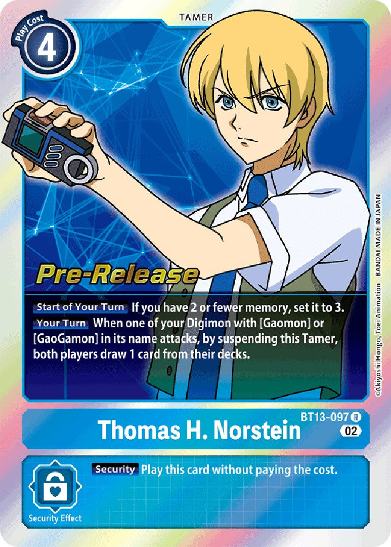 Thomas H. Norstein [BT13-097] [Versus Royal Knight Booster Pre-Release Cards] - Destination Retro