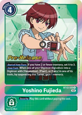 Yoshino Fujieda [BT13-100] [Versus Royal Knight Booster Pre-Release Cards] - Destination Retro